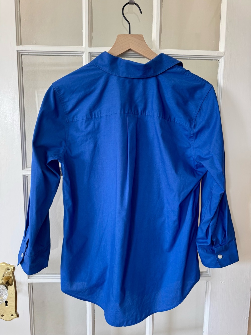 Lands' End Bright Blue Collared Button-Down Shirt - Picture 5 of 6